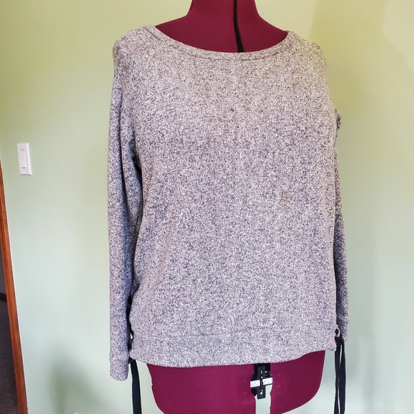ABS by Allen Schwartz Sweater Tie Gray Marled - Picture 1 of 5